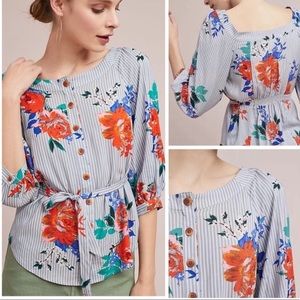Anthropologie Liorne Flower Button down by Maeve, size 4